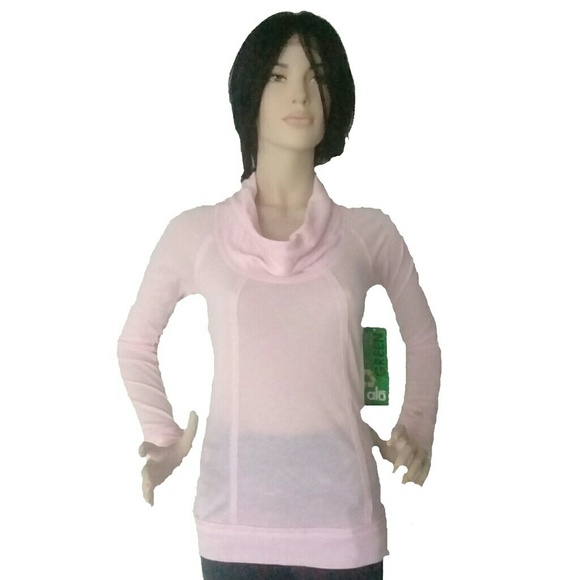 ALO T - SHIRT LONG SLEEVES PINK COLOR ALO BAMBOO M - Picture 7 of 8